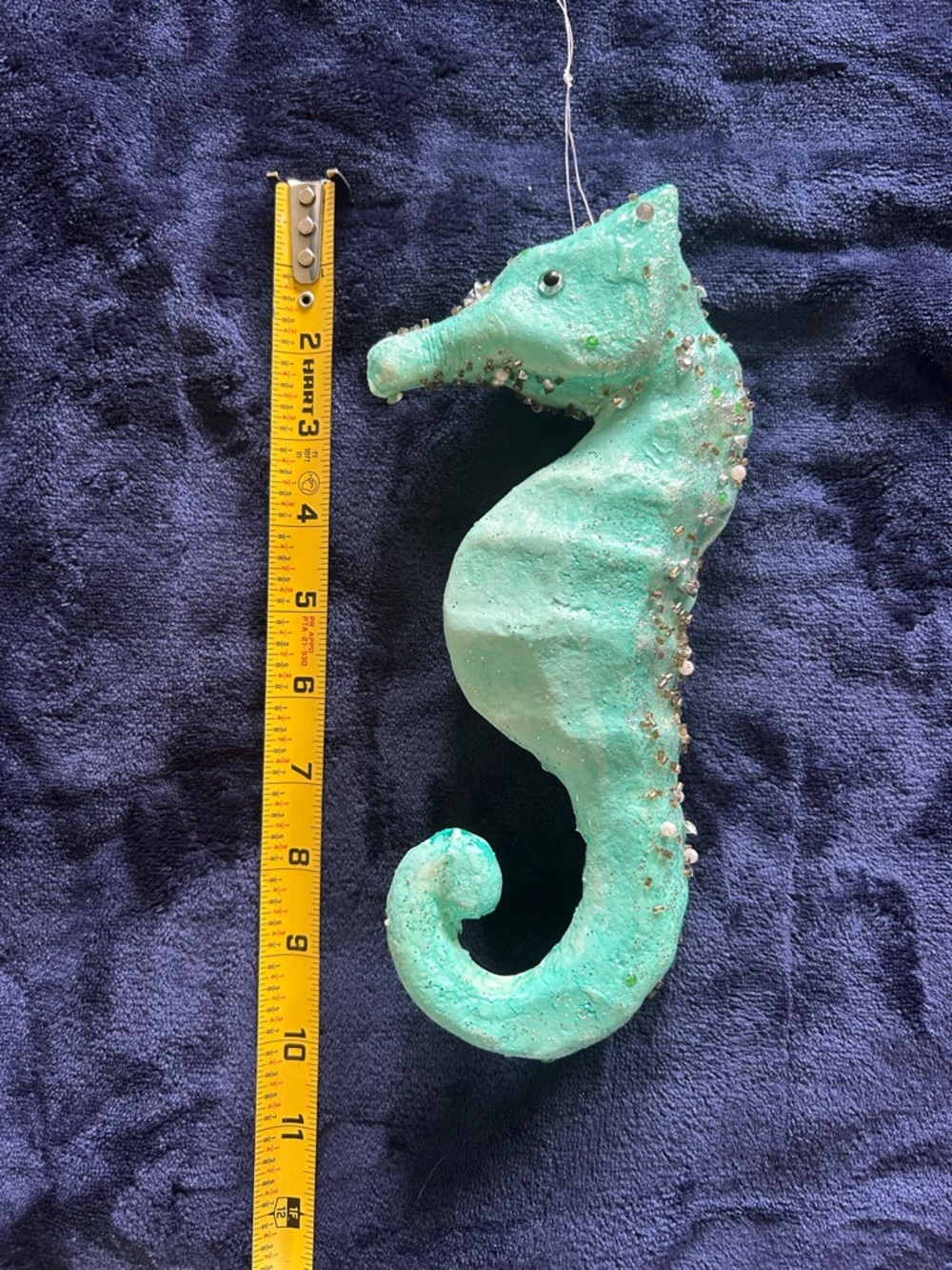 Turquoise Seahorse Hanging Ornament